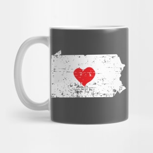 <3 Pennsylvania State Map T Shirt for Men Women and Kids Mug